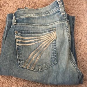 7 for all mankind flare light wash jeans